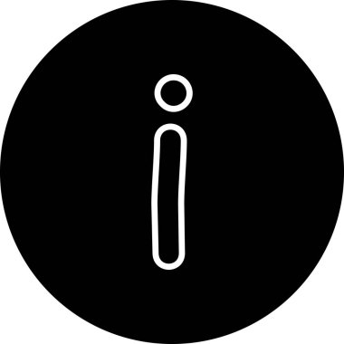 Küçük Harf I web simgesi vektör illüstrasyonu