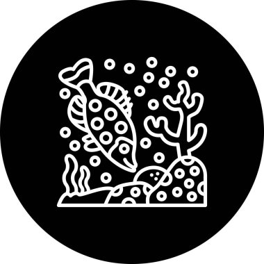 Beyaz Crappie ağ simgesi vektör illüstrasyonu