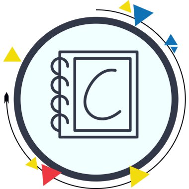 Küçük harf C web simgesi vektör illüstrasyonu