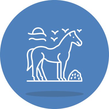 At vektörü illüstrasyonunun basit taslak simgesi