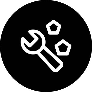 İngiliz anahtarı simgesi, vektör illüstrasyonu basit tasarım.