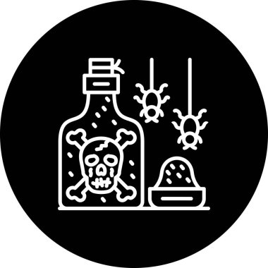 Zehirli Şişe Web ikonu vektör illüstrasyonu