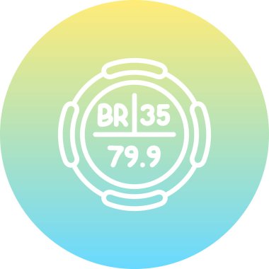 Bromine sembolü, periyodik tablonun kimyasal elementi, vektör simgesi