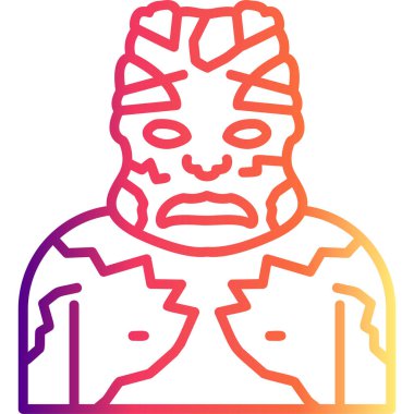 Taş Adam Eşsiz Düz Dijital Tasarım Nesnesi