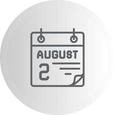 2 Ağustos Zarif Vektör Sanat Nesnesi