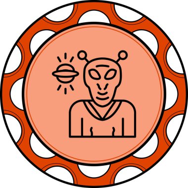 Uzaylı Ayırt Edilmiş Profesyonel Yaratıcı Grafik Elementi