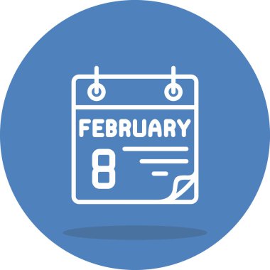 8 Şubat Dinamik Yaratıcı Dijital Grafik Şekli