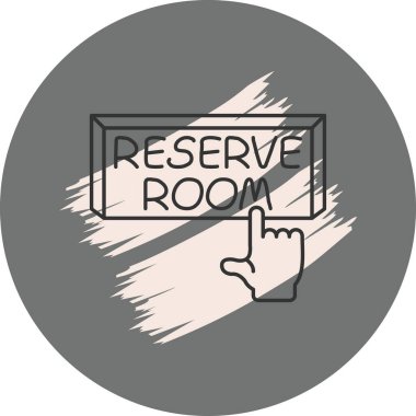 Rezerv Odası Web simgesi vektör çizimi