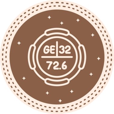 Germanium web simgesi vektör illüstrasyonu