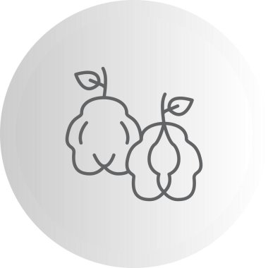 Quince ağ simgesi vektör illüstrasyonu