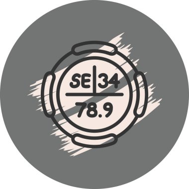 Selenyum Kimyasal Element Basit Simge, Vektör