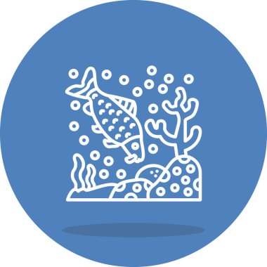 Sazan Balığı web simgesi vektör illüstrasyonu