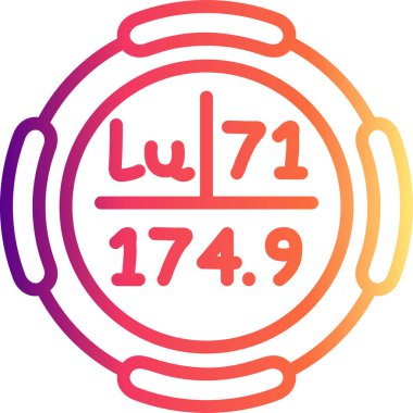 Lutetium web simgesi vektör illüstrasyonu