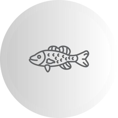 Benekli Bass web simgesi vektör illüstrasyonu