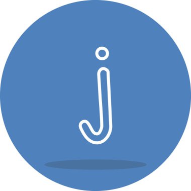 Küçük Harf J web simgesi vektör illüstrasyonu