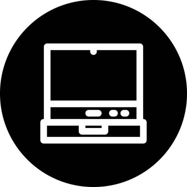 dizüstü bilgisayar simgesi, vektör illüstrasyonu basit tasarım