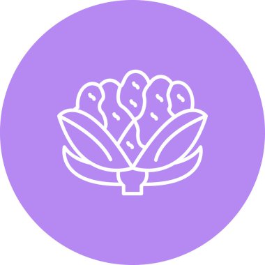 Mutfak uygulamaları veya web sayfaları için organik karnabahar simgesi