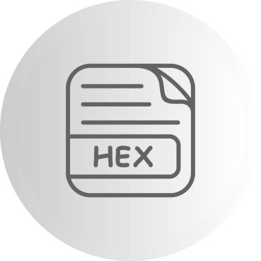 Dijital veri ve programlamayı temsil eden Hex Dosya simgesi