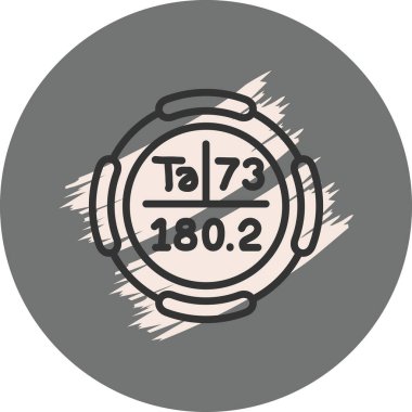 Tantalum web simgesi vektör çizimi