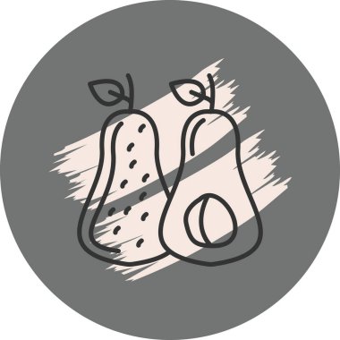 Avokado Minimum Düz Yaratıcı Grafik Tasarımı