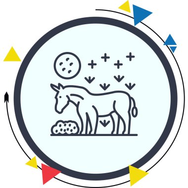 Eşek simgesi vektör illüstrasyon tasarımı