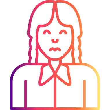 kız avatar simgesi, vektör illüstrasyonu basit tasarım