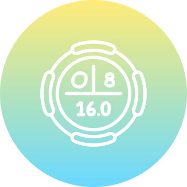 Oksijen sembolü, periyodik tablonun kimyasal elementi, vektör simgesi