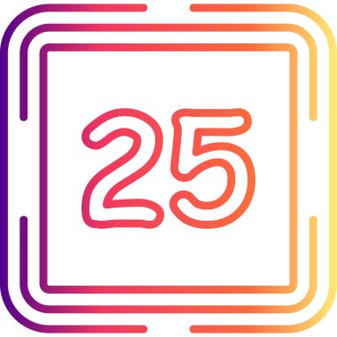 25 Web simgesi vektör illüstrasyonu