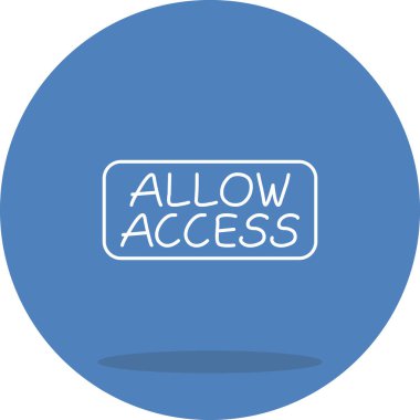 Erişim web simgesi vektör illüstrasyonuna izin ver