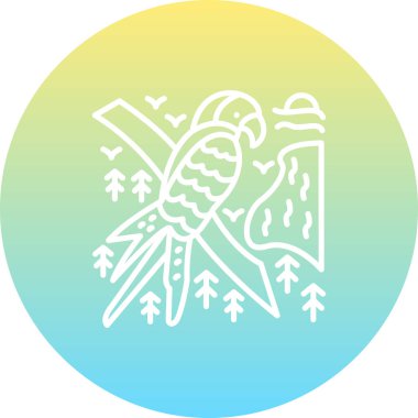 Swift Papağan simgesi vektör çizimi tasarımı