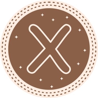 Küçük Harf X Modern Düz Tasarım