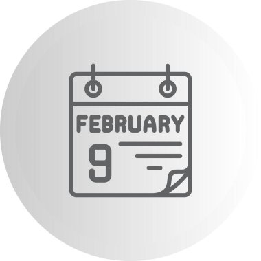 9 Şubat Profesyonel Asgari Yaratıcı Grafik Nesnesi