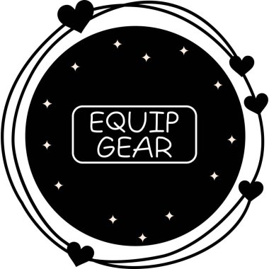 Equip Gear Web simgesi vektör illüstrasyonuName