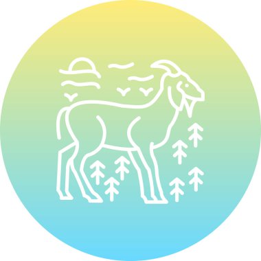 Keçi simgesi vektör illüstrasyon tasarımı