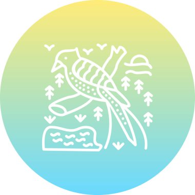 Quetzal simge vektör illüstrasyon tasarımı