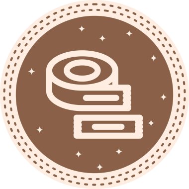 Yapışkan Teyp ağ ikonu vektör çizimi