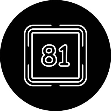 Seksen bir web simgesi vektör illüstrasyonu