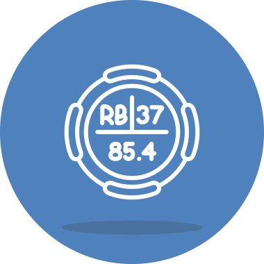 Rubidium Kimyasal Element Basit Simge, Vektör