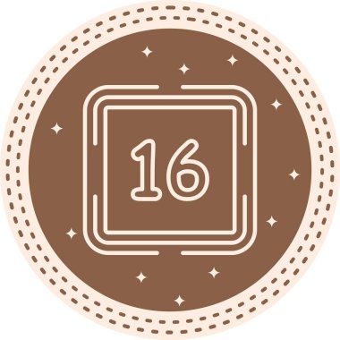 On altı web simgesi vektör illüstrasyonu sayılıyor