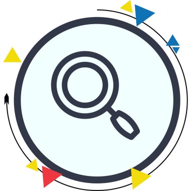 arama web simgesi vektör illüstrasyonu