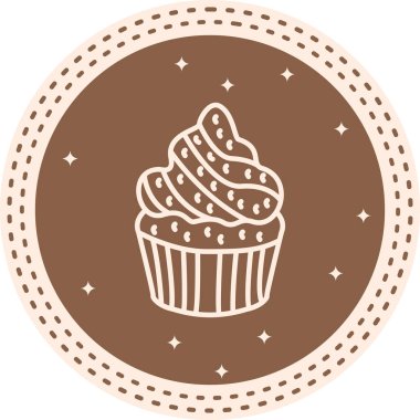 Cupcake Stili Özel Vektör Tasarım Varlığı