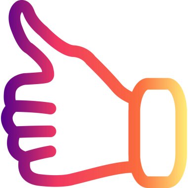 Beyaz Arkaplanda İzole Edilmiş Modern Satır Simgesi Başparmakları  