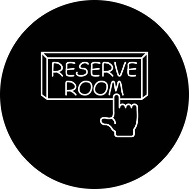 Rezerv Odası Web simgesi vektör çizimi