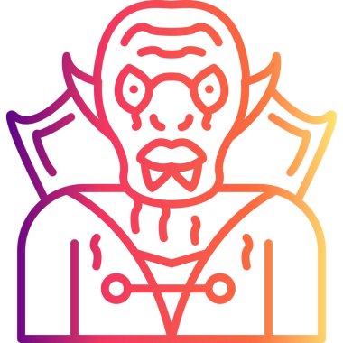 Drakula web simgesi vektör illüstrasyonu