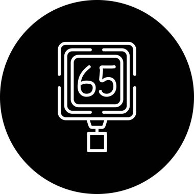 Hız sınırı web simgesi vektör illüstrasyonuName