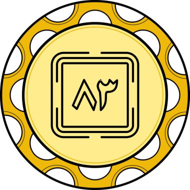 Seksen Üç Web simgesi vektör illüstrasyonu