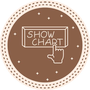 Grafik web simgesi vektör çizimini göster