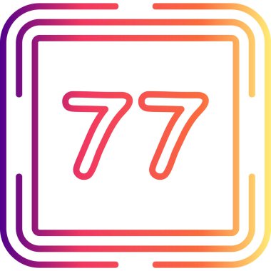 Seventy Seven  web icon vector illustration