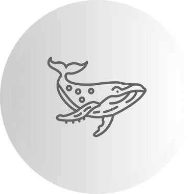 Whale web icon vector illustration