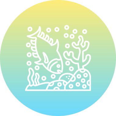 Ton balığı simgesinin vektör illüstrasyonu